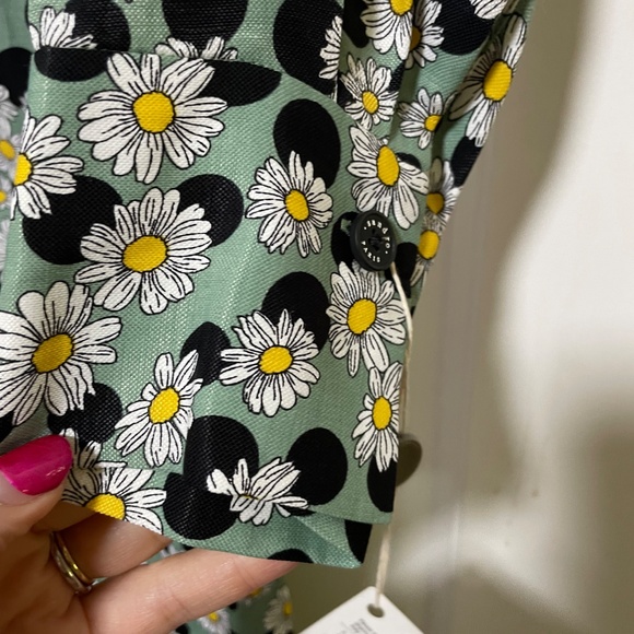 NWT SANDRO Angele Ruched Printed Daisy Mini Dress - Size 40 - Picture 6 of 14